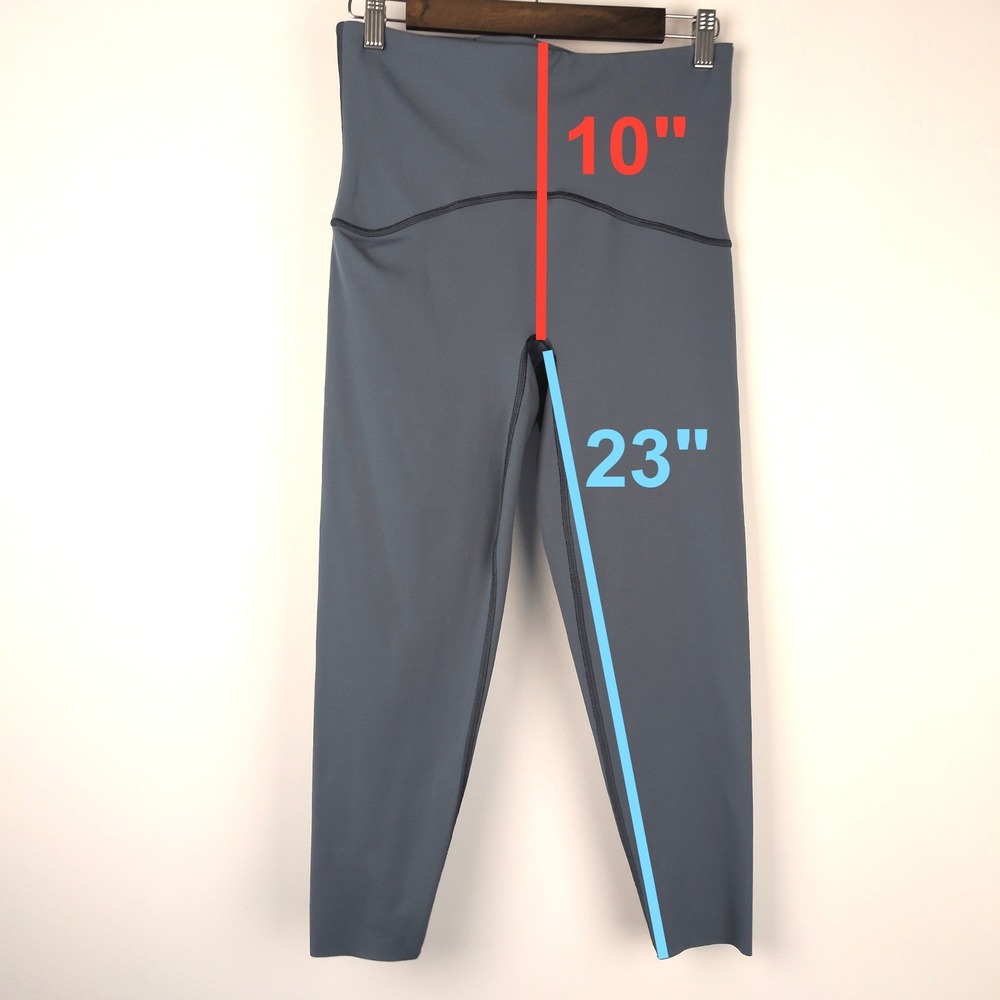 SPANX Women L Booty Boost 7/8 Active Leggings Blue Grey FlexAppeal High Waist - Picture 2 of 9